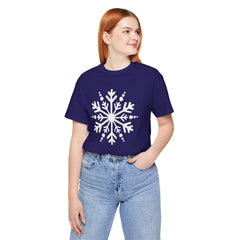Let It Snow Galaxy Snowflake T-Shirt — Christmas Winter Starburst Tee