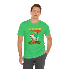 Video Game Chicken Jockey Tee - Unisex Short Sleeve T-Shirt