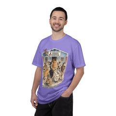 Front Graphic "Who Let the Cats Out?" Baldwin Harbor Animal Hospital Cute Vet Clinic T Shirt