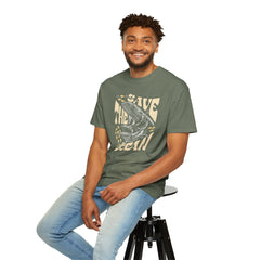 Whales, Save The Ocean -  Graphic Unisex Garment-Dyed T-shirt