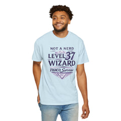 Level 37 Wizard T-Shirt — "Not a Nerd" THAC0 Survivor D&D Gamer Tee