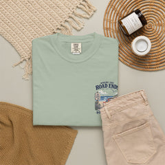 Where the Road Ends Long Island Unisex Garment-Dyed T-shirt