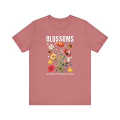 Floral Tee - Blossoms Blooming With Timeless Charm - Positive Vibes
