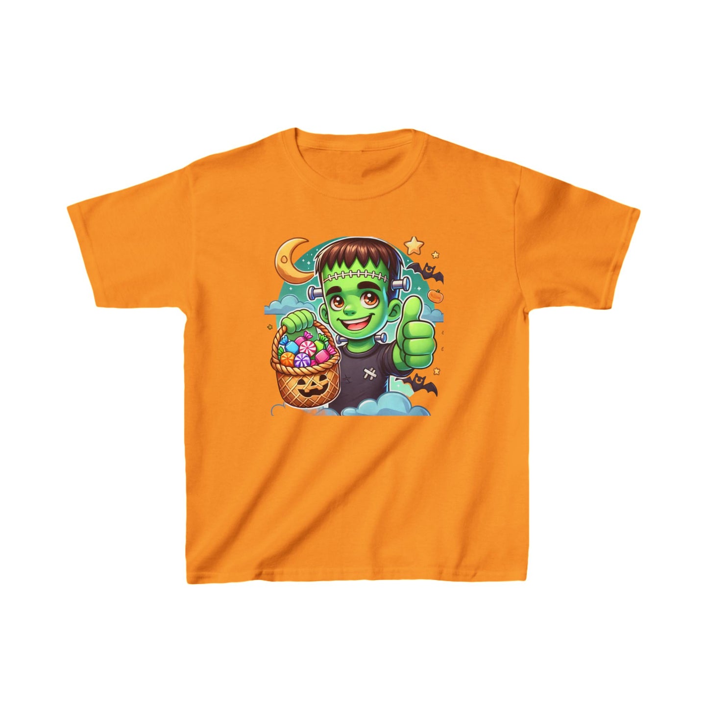 Cute Frankie Stein Trick Or Treat - Kids Heavy Cotton™ Tee