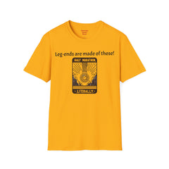 Leg Amputee Humor - Unisex Softstyle T-Shirt / Running a Marathon / One Leg Humor / Awards Medal / Funny Story / One Leg Warrior