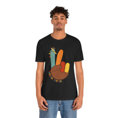 Thankful Teacher T‑Shirt – Hand Turkey Teacher Appreciation Tee