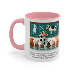 COW TIPPING Awareness - Accent Mugs | Cow Tipping Is Real, Bovine Humor. Gift For Him, Gift For Her, Farm Humor, Cow Fan Gift, Farm Animal