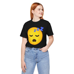 Emoji Whos Sleepy - Graphic Unisex Jersey Short Sleeve Tee