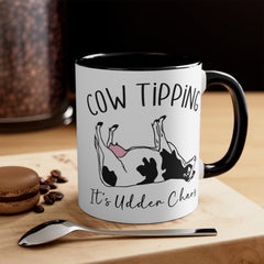 COW TIPPING Awareness - Accent Mugs | Cow Tipping Is Real, Bovine Humor. Gift For Him, Gift For Her, Farm Humor, Cow Fan Gift, Farm Animal