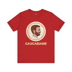 Bearded Graphic Tee - Funny Caucasians Satire Head Shot Unisex Jersey Short Sleeve Tee