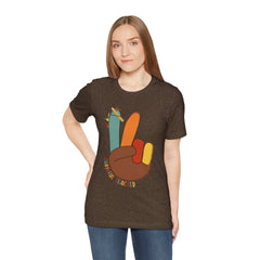 Thankful Teacher T‑Shirt – Hand Turkey Teacher Appreciation Tee