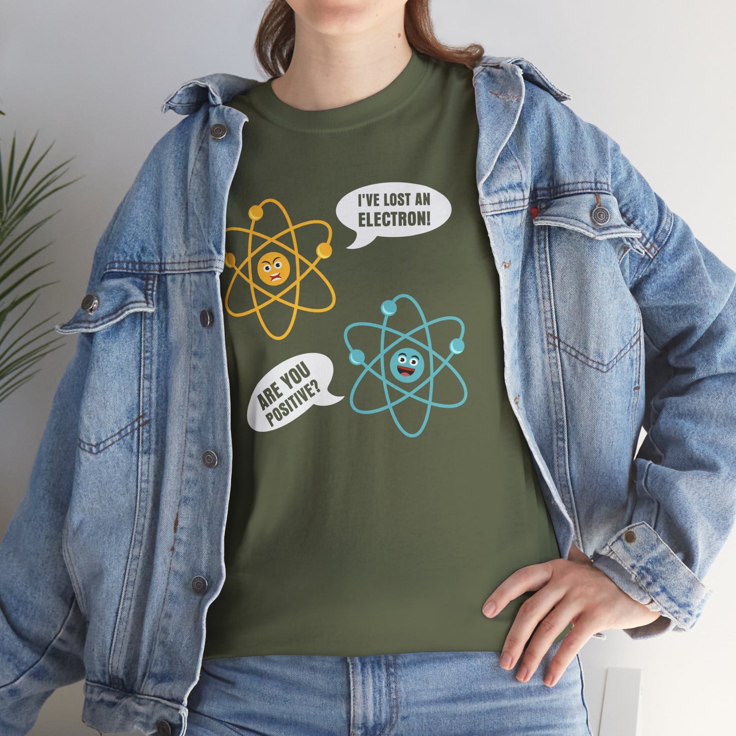 I've Lost An Electron Funny Science Graphic - Unisex Heavy Cotton Tee