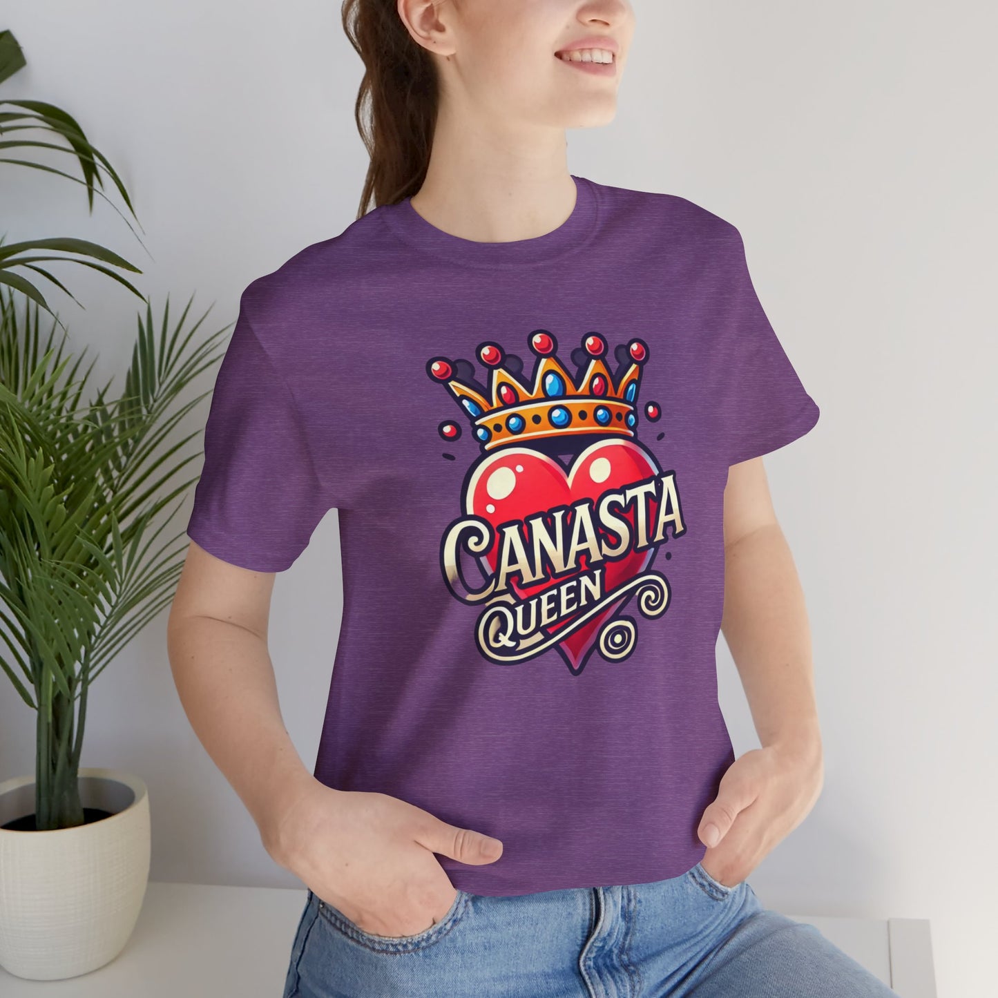 Canasta Queen Crown and Heart - Graphic Unisex Tee