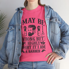 Humorous Barber Tee, Funny Barber Gifts, Unisex Cotton Shirt, Barber Appreciation, Father's Day Gift Tee, Hair Stylist T-Shirt