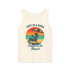 Beach Reader Unisex Tank Top | Summer Vibes | Lost In A Book | Perfect for Book Lovers, Beach Days, Vacations, Gifts, Relaxing Moments