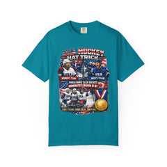 Hockey Hat Trick T-Shirt — USA Men's, Women's & Paralympic Gold Tribute 2026