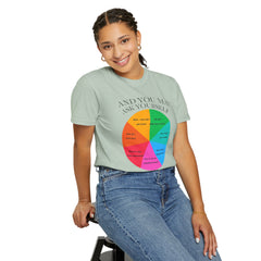 Motivational Talking Head Unisex Garment-Dyed T-Shirt - "And You May Ask Yourself"
