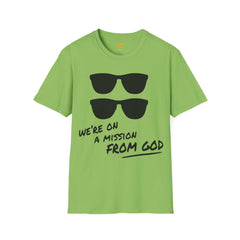 We're On A Mission From God / Blues Brothers / Cheap Sunglasses / Novelty / 80s Movies / The Blues / Jazz / Unisex T Shirts
