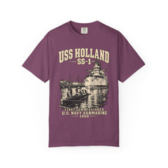 USS Holland SS-1 Submarine Vintage Graphic T-Shirt — Navy History Tee