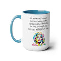 Marilyn Monroe Graphic Mug, A woman's beauty quote