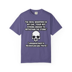 Funny Grammar Police - 'The Devil Whispered...' Skull Resilience Graphic Tee