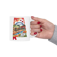 Alabama Watercolor State Mug – Travel Gift or Souvenir – 11oz or 15oz
