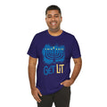 Hanukkah GET LIT Menorah - Unisex Jersey Short Sleeve Tee