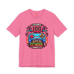 100 Days of School Complete - Unisex Short Sleeve Tee | Elementary School Holiday, Teacher Apparel, Kids Motivation, Days Checked Off