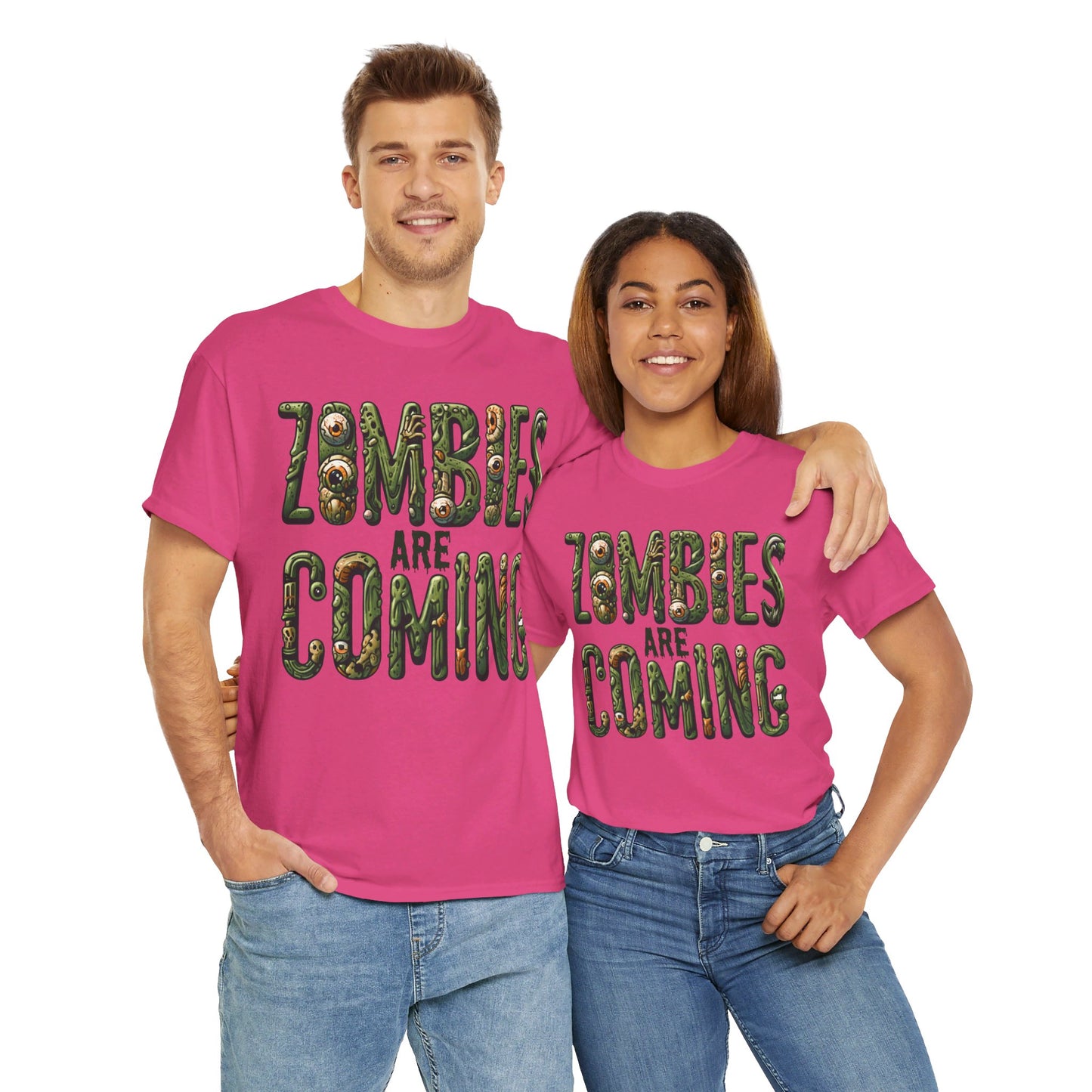 ZOMBIES ARE COMING! Graphic Unisex Heavy Cotton Tee