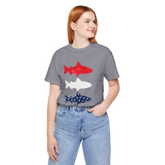 Patriotic Trout T-Shirt — Red White & Blue Fish Tee