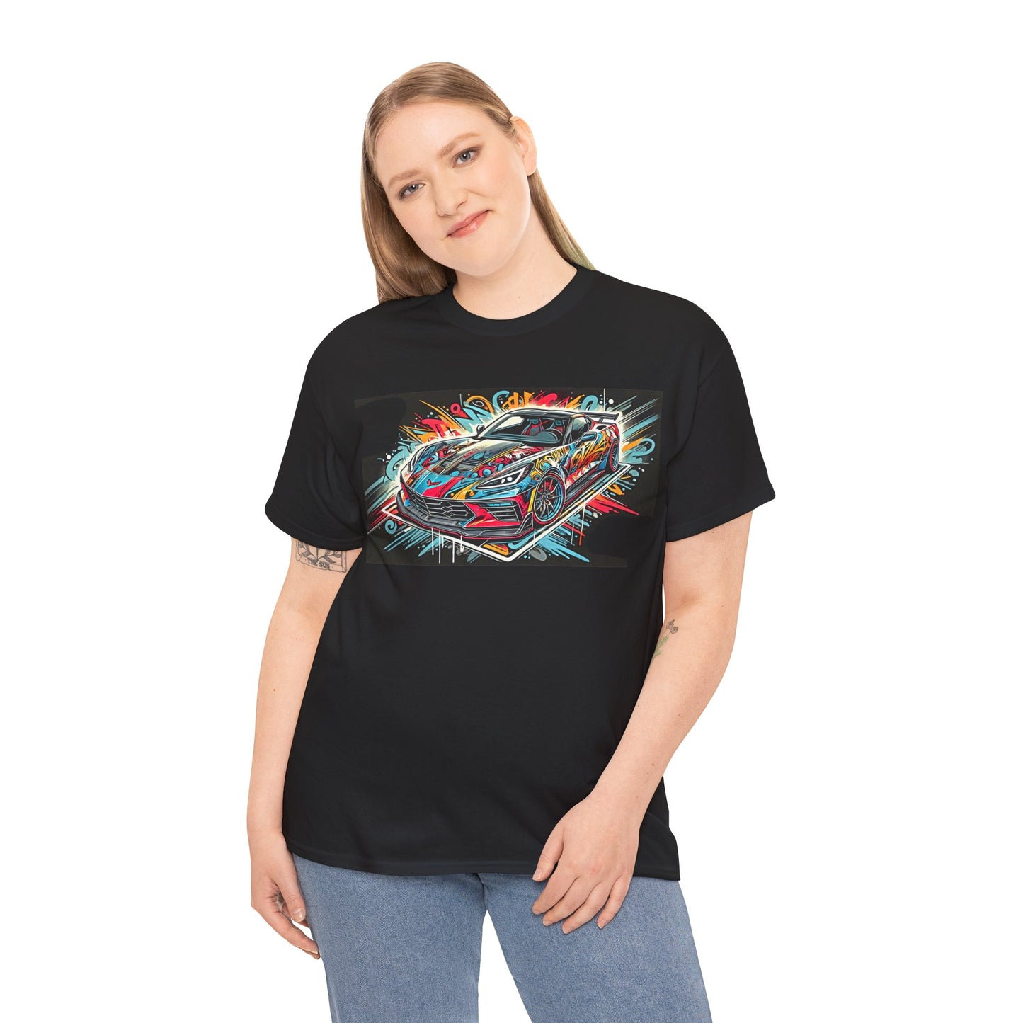 Graffiti Mania Chevy Corvette Stingray Graphic - Unisex Heavy Cotton Tee