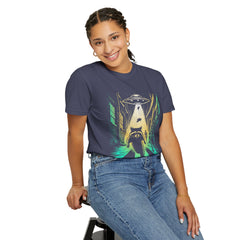Raccoon UFO Funny Comfort Colors Graphic T-Shirt