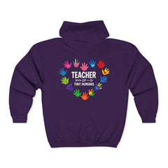 Colorful Teacher Of Tiny Humans Zippered Hoodie