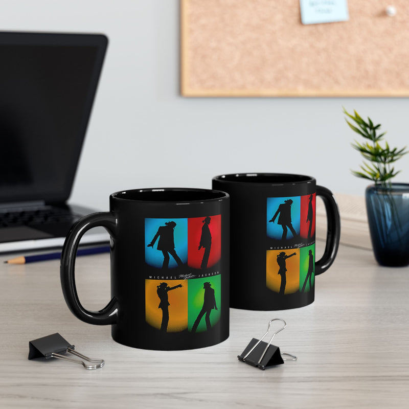 Pop Art Michael Jackson Iconic Silhouette Black Mug - 11oz & 15oz