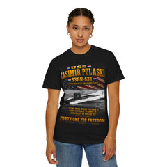 USS Casimir Pulaski SSBN-633 Submarine T-Shirt – "Forty One for Freedom" Navy Tribute