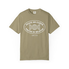 Faith-Inspired Unisex Garment-Dyed T-Shirt - 'Peace on Earth, Truth in Heaven'