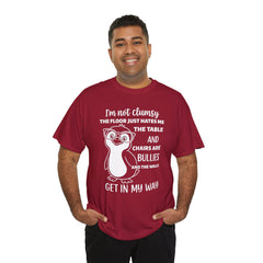 Clumsy Funny Penguin Graphic Tee | Unisex Heavy Cotton Tee | Great Gift for Animal Lovers, Birthdays, Casual Wear, Humorous Gifts, Everyday Style