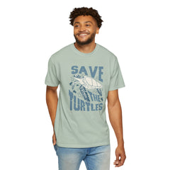 Sea Turtles, Save The Turtles -  Graphic Unisex Garment-Dyed T-shirt