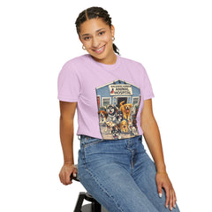 Front Graphic "Who Let the Dogs Out?" Baldwin Harbor Animal Hospital Cute Vet Clinic T Shirt