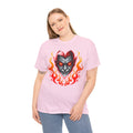 Flaming Fire Vampire - Graphic Unisex Heavy Cotton Tee