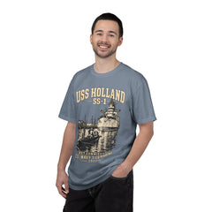USS Holland SS-1 Submarine Vintage Graphic T-Shirt — Navy History Tee
