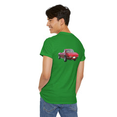 Red Corvette Summer Unisex Tee - I'm Vetted For Life Front and Back Image T Shirt