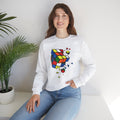 Cracked Rubik's Cube Unisex Heavy Blend™ Crewneck Sweatshirt