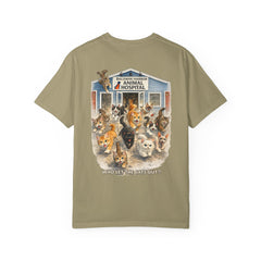 Back Graphic "Who Let the Cats Out?" Baldwin Harbor Animal Hospital Cute Vet Clinic T Shirt