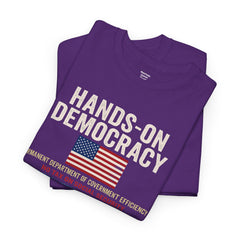 Hands-On Democracy Unisex Heavy Cotton Tee - Political Statement Shirt