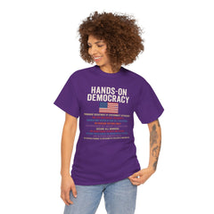 Hands-On Democracy Unisex Heavy Cotton Tee - Political Statement Shirt