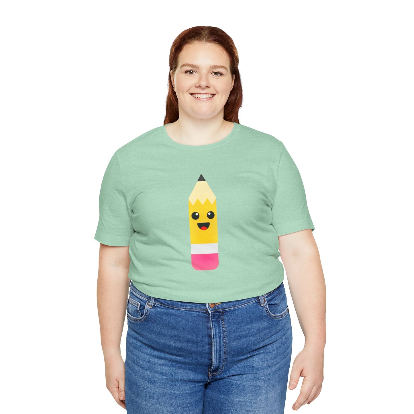 Emoji TEACHER PENCIL- Graphic Unisex Jersey Short Sleeve Tee