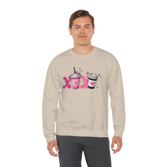 Woman's Love Coffee Valentine -  Unisex Heavy Blend™ Crewneck Sweatshirt