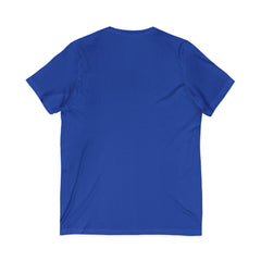 Forest Maiden V-Neck Tee — Woman with Dog & Nature Illustration