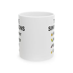 Humorous Simpsons Ceramic Coffee Mug - Gift for Coffee Lovers, Pop Culture Mug, Unique Fan Gift, Funny Office Mug